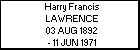 Harry Francis LAWRENCE