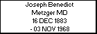 Joseph Benedict Metzger MD