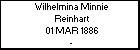 Wilhelmina Minnie Reinhart