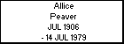 Allice Peaver
