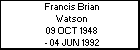 Francis Brian Watson