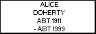 ALICE DOHERTY