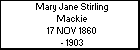 Mary Jane Stirling Mackie