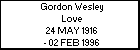 Gordon Wesley Love