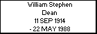 William Stephen Dean