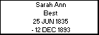Sarah Ann Best