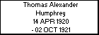 Thomas Alexander Humphrey
