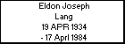 Eldon Joseph Lang