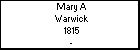 Mary A Warwick
