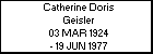 Catherine Doris Geisler