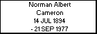 Norman Albert Cameron