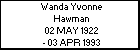 Wanda Yvonne Hawman