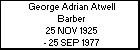 George Adrian Atwell Barber