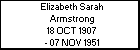 Elizabeth Sarah Armstrong