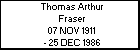 Thomas Arthur Fraser