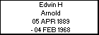 Edwin H Arnold