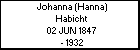 Johanna (Hanna) Habicht