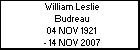 William Leslie Budreau