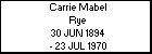 Carrie Mabel Rye