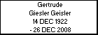 Gertrude Giesler Geisler