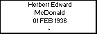 Herbert Edward McDonald