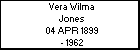 Vera Wilma Jones