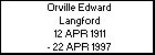 Orville Edward Langford