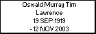 Oswald Murray Tim Lawrence