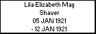 Lila Elizabeth May Shaver