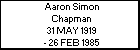 Aaron Simon Chapman