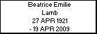 Beatrice Emilie Lamb