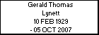 Gerald Thomas Lynett
