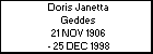 Doris Janetta Geddes