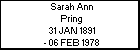 Sarah Ann Pring