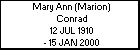 Mary Ann (Marion) Conrad