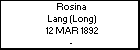 Rosina Lang (Long)