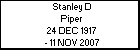 Stanley D Piper