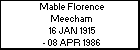Mable Florence Meecham
