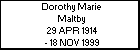 Dorothy Marie Maltby