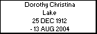Dorothy Christina Lake