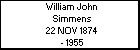 William John Simmens
