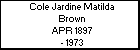 Cole Jardine Matilda Brown