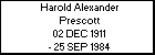 Harold Alexander Prescott