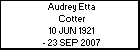 Audrey Etta Cotter
