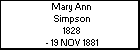 Mary Ann Simpson