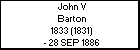 John V Barton