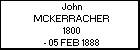 John MCKERRACHER
