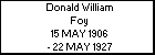 Donald William Foy