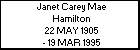 Janet Carey Mae Hamilton