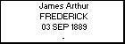 James Arthur FREDERICK